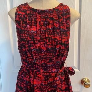 Vtg 1990’s Marc Jacobs red black silk dress Andrew Women’s size 8 lined